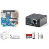 WayPonDEV NanoPi Neo3 Plus Mini Router Single Board Computer, RK3528A Quad-Core, 2GB DDR4 RAM, porte Ethernet Gbps, USB 3.0, Support FriendlyWrt/Ubuntu/Debian, ideale per Gateway NAS/IoT (kit completo, 2GB RAM)