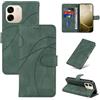 LACAE Cover a Libro per Oppo A6x 5G 4G / A6 5G 4G | Custodia Flip in Pelle PU, Porta Carte, Chiusura Magnetica, Funzione Supporto, Case, Green
