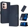 PanXCase Cover Libro per Xiaomi Redmi 17C 5G | Custodia Wallet in Pelle PU, Funzione Supporto, 3 Scomparti Portacarte, Chiusura Magnetica, Case Antiurto, Dark Blue