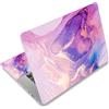 ToLuLu Pellicola adesiva per computer portatile da 11,6, 12, 13, 13,3, 14, 15, 15,4, 15,4, 15,6, in vinile, per notebook e netbook (2 protezioni per polso), rimovibile, riutilizzabile, effetto marmo