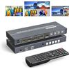 Yinker 4 porte HDMI KVM Multiviewer, Yinker 4x1 Quad Multiviewer Seamless Switcher supporta 4K@30Hz, Pip & POP Tastiera Hotkey Switch 3.5mm Uscita audio