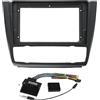 ZDYPLKMB Auto Plancia Telaio Adatto per BMW Serie 1 E81 E82 E87 E88 2008-2012 Fasce per autoradio Installazione cruscotto Pannello 2 DIN