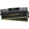 Corsair CMZ8GX3M2A1600C9 Vengeance Memoria per Desktop, 8 GB (2x4 GB), DDR3, 240-pin DIMM, PC3-12800, 1600 MHz, CL9, con Supporto XMP, Nero