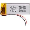 Liter energy battery Batteria 360821 LiPo 3.7V 50mAh 0.185Wh 1S 5C Liter Energy Battery per l'elettronica Ricaricabile Telefono Portatile Smartwatch Orologio GPS - Non adatto per Radiocomando 23x8x4mm (50mAh|360821)