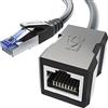 KabelDirekt - Cavo di prolunga LAN ed Ethernet 10Gbit/s - 0,5m | 10Gbit/s, Cavo CAT 7 da Maschio a femmina, RJ45, estensione dei cavi di rete alla massima velocità, nero