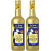 Le Terre di Colombo - DOP Riviera Ligure - Olio Extravergine d'oliva - Bottiglia Dorata - 0.75 litri (Confezione da 2)