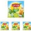 Lipton Ice Tea Tè Verde Freddo Agrumi Menta Senza Zucchero, 10 Filtri (Confezione da 4)