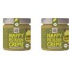 Naughty Nuts Bio Happy Crema al Pistacchio - 100% Naturale, Vegana, Senza Olio di Palma e Senza Zucchero - 200 g (Confezione da 2)