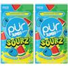 PUR Gum PUR Jumbo SOURZ Gomma da masticare | Senza aspartame | Con xilitolo | Aroma naturale | Lampone blu aspro, Anguria aspro, 20 pezzi (confezione da 2)