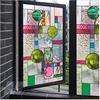 Siunwdiy Pellicola per Finestra 3D Fiore Privacy Adesivo per Finestra Senza Colla, Buona Protezione della Privacy, Copertura per Finestra Pellicola per Vetri Colorati per Bagno Cucina,H,60x120cm