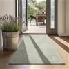 SIMPEX Tappeto Runner 80x150 cm Verde, Pelo Corto con Effetto 3D Alto-Basso, Stile Boho Scandinavo, per Soggiorno, Camera o Esterni