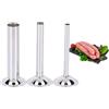 Junbyuhu 3 Pezzi Imbuto per tritacarne #8, Tubi di Riempimento Tritacarne, Tubo di Riempimento per Salsicce in Acciaio Inossidabile, Imbuti per Salsicce Manuale, Grande capacità- Φ12mm/Φ19mm/Φ32mm