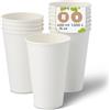 BIOZOYG Bicchieri di cartone 1000 pezzi 400 ml / 16 oz, 90 mm - Bicchieri usa e getta per caffè - Bicchieri di cartone per bevande calde - Alternativa ai bicchieri di polistirolo, bicchieri di carta