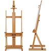 VISWIN Grande Cavalletto con Telaio ad H da 134 a 231 cm di Altezza, Cavalletto da Studio Artistico in Legno di Faggio Premium con Vassoio per Creare ed esporre Opere d'Arte Più Grandi