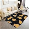 Loussiesd Capybara Tappeto 150 x 200 cm Bambini Animali Cartone Animato Soggiorno Tappeti per Ragazzi Ragazze Kawaii Capybara Tappeto Decorativo Carino Interni Tappeto Nero Accento Tappeto