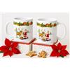 cecaro group - Set 2 Tazze Mug Natalizie in Ceramica 325 ml - Fantasie Natalizie Assortite (BABBO NATALE)