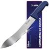 Lama Coltello Scimitarra Trinciante Acciaio Indaco 28 cm | Coltello da Cucina per Carne - Lama Lunga in Acciaio Inox - Impugnatura Ergonomica - Linea Indaco, Design Italiano
