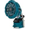 Taingwei Ventilatore portatile con grande clip, compatibile con la batteria al litio Bosch 18V, ventilatore da tavolo alimentato a batteria con 3 impostazioni di velocità (la batteria non è inclusa)