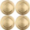 Generico cecaro group 6 Sottopiatti color oro - piattino come decorazione da tavola - piatti decorativi per matrimoni, feste di famiglia o Natale - Ø 33 cm