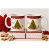 cecaro group - Set 2 Tazze Mug Natalizie in Ceramica 325 ml - Fantasie Natalizie Assortite (ALBERO DI NATALE)