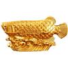Baoblaze Statua di pesce drago d'oro e pesce Arowana, ornamento da tavolo moderno per ufficio, mensola, soggiorno, ingresso, Feng Shui