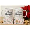 cecaro group - Set 2 Tazze Mug Natalizie in Ceramica 325 ml - Fantasie Natalizie Assortite (MERRY CHRISTMAS)