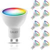 CALEX Faretto LED Smart, GU10, PAR16, colori RGB & luce da fredda a calda, Dimmerabile, controllo app Wi-Fi & vocale, Confezione da 10
