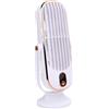 Beufee Piccolo Ventilatore a Torre, Ventilatore da Tavolo a Torre Oscillante a 5 Ingranaggi USB Ricaricabile Scrivania Portatile per la di casa e Ufficio al Coperto, 25x9 cm (White)