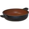 Domo - Terracotta Evo, Tegame con Due Maniglie, Interno Antiaderente Coccio di Alta Qualità, con Finitura in Terracotta, Utilizzabile su Tutte le Fonti di Calore, con Diametro di 28 cm