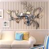 DAZZLEEX Innovativo specchio 3D a forma di fiore adesivo decorativo da parete, una splendida aggiunta a qualsiasi stanza (argento)