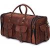 cuero Bagaglio da viaggio vintage fatto a mano 76 cm borsone da palestra borsa sportiva da viaggio weekender viaggio pernottamento portare un borsone per gli uomini