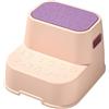 Chosertory Sgabello con Gradini, Sgabello a 2 Gradini, Sgabello Portatile Stabile per WC, Sgabello Da Comodino, per Camera Da Letto, Cucina, Cucina E Addestramen, ROSA, Taglia unica bambino