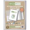 eco-eco Eco103 - Raccoglitore per presentazioni, formato A2, 50% riciclato, 20 tasche, trasparente, con buste in plastica