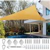arredo Tenda a Vela ombreggiante,con Kit di Montaggio da 40 pezzi Tenda da Sole, Protezione Raggi UV, Vela Parasole, Adatto per Esterni, Terrazza, Giardino (500x500x500 cm triangolare)
