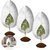 Lociban 3PCS Tessuto Non Tessuto per Piante 80 x 120 cm Riutilizzabile | Cappuccio Protezione Piante, Copri Piante Inverno, Copertura Antigelo Piante, per Piante Come Albero, Palme, Piante