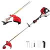A.M.C. AMC Decespugliatore a scoppio multifunzione 2 in 1 a Benzina GX 4 tempi professionale con testina doppio filo da 2 mm e disco tre denti in acciaio tagliasiepi e bordo per fai da te o professionisti