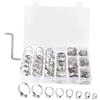 Operitacx 80 pezzi Clip Tubo Acciaio Inossidabile Resistenti e Regolabili con Chiave Stringitubo Mini per Tubazioni Gas e Uso e Ufficio