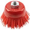 DDDe63 1-3 Pz 85mm Tazza Spazzola Abrasiva In Nylon Ruota M14 Mucchio Polimero-Abrasivo Grana 80/120/240 Strumento Smerigliatrice Angolare(Red 80)