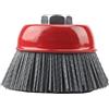 DDDe63 1-3 Pz 85mm Tazza Spazzola Abrasiva In Nylon Ruota M14 Mucchio Polimero-Abrasivo Grana 80/120/240 Strumento Smerigliatrice Angolare(Gray 120)