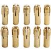 Carylozet Set di 10 mandrini in ottone per mini trapano da 4,8 mm, in ottone per mini | Design con impugnatura a 4 artigli, maggiore stabilità, impedisce lo slittamento delle punte, ideale per levigatura di