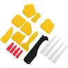 SDIUAKBV Spatola per Colla Spalmatore for sigillante in plastica da 17 pezzi/set | Kit di strumenti for la finitura del vetro con raschietto for calafataggio for levigare e modellare i giunti di calafataggio