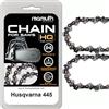 Mamuth Wild Nature 2 catene per motosega da 38 cm, 1,3 mm, 64TG, per Husqvarna 445