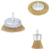 DDDe63 Spazzola Metallica For Set Di Trapano, Ruota Abrasiva For Codolo Esagonale Da 1/4 Pollice, A Tazza For(3pcs)