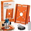 Generico Aluminum Alloy Wood Router Slotting Bracket Guide Tool (With Double-flute Bit)