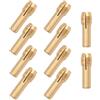 Carylozet Set di 10 mandrini in ottone per mini trapano da 4,8 mm, in ottone per mini | Design con impugnatura a 4 artigli, maggiore stabilità, impedisce lo slittamento delle punte, ideale per levigatura di