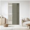 Jilron, tenda a soffietto pieghevole con chiusura magnetica, 100% oscurante, stile lino per porte armadio, divisorio per stanza, protezione privacy, 132 cm x 198 cm (L x l), 1 pannello, grigio