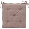 Gözze - Cuscino con Nastrini per il Fissaggio alla Sedia, Cuscino per Sedia, Trapuntato, Darco, 100% Poliestere, 40 x 40 x 4 cm - Tortora
