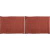 MSV - Tappetino da bagno in microfibra di ciniglia - Pelo lungo, antiscivolo - Comodo anello per appenderlo - Comfort e igiene ottimizzati - Terracotta - Tappetino singolo - 60x60 cm (Confezione da 2)
