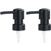Wenko Testa di Ricambio per Dispenser di Sapone, Plastica (ABS), Nero, 6,5 x 3,5 x 18 cm (Confezione da 2)