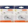 Gardinia Supporto a soffitto per binari per Tende a 3 Pannelli a Scorrimento, 2 Pezzi, Montaggio a soffitto o Combinato con Supporti ad Angolo, 2,5 x 1,5 x 1,5 cm, Metallo, Argento (Confezione da 2)